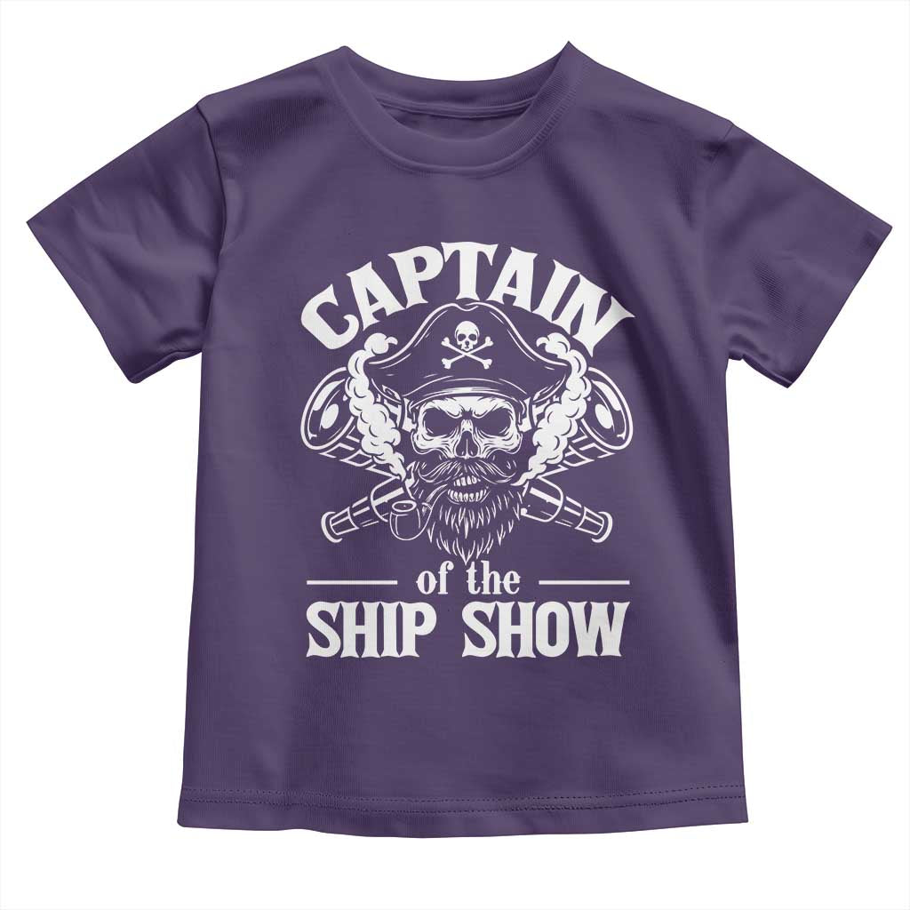 Funny Boat Captain Pun Toddler T Shirt Captain Of The Ship Show TS14 Purple Print Your Wear