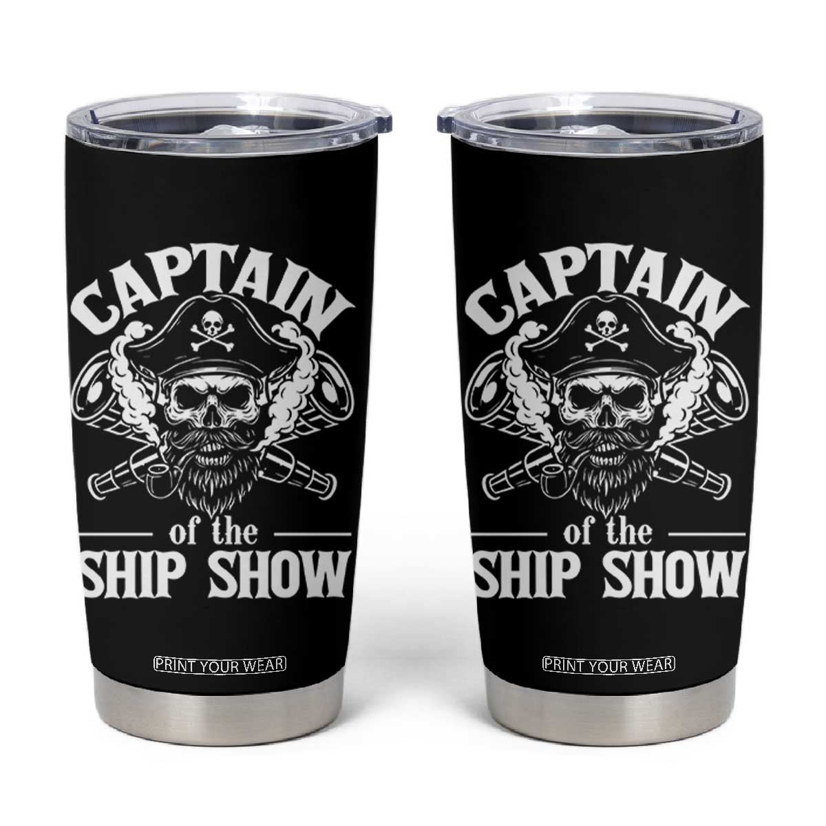 Funny Boat Captain Pun Tumbler Cup Captain Of The Ship Show TS14 Black Print Your Wear
