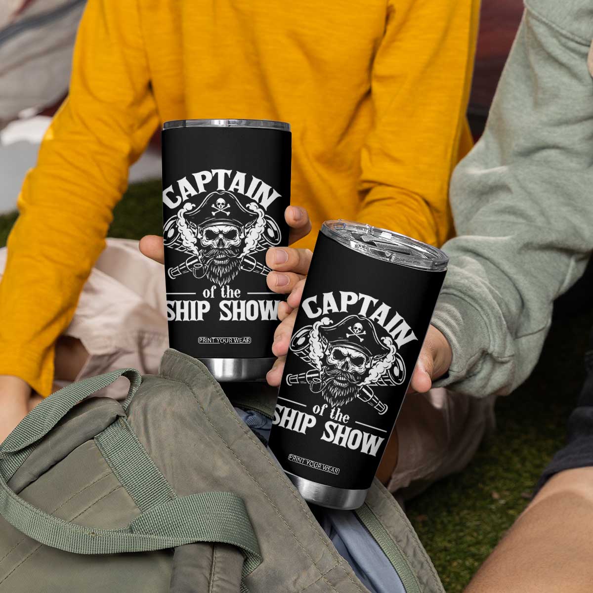 Funny Boat Captain Pun Tumbler Cup Captain Of The Ship Show TS14 Print Your Wear