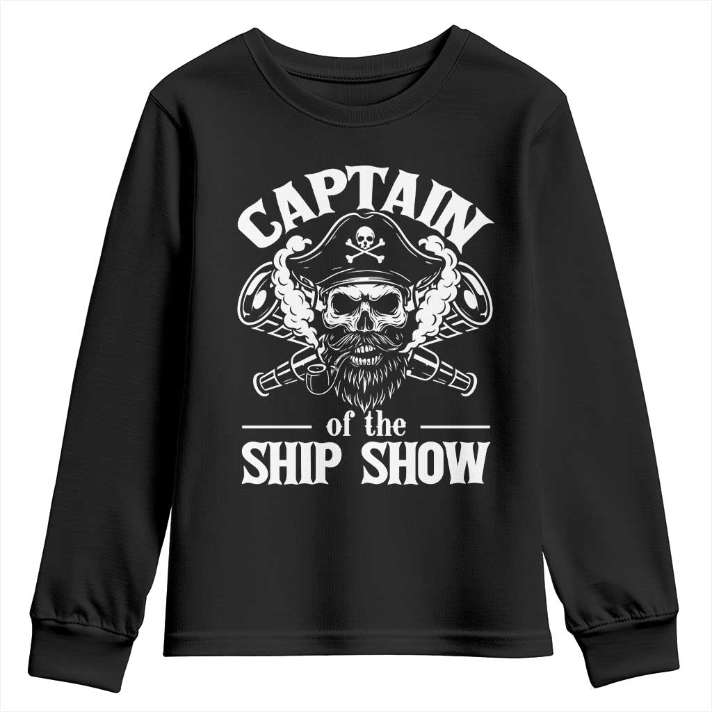 Funny Boat Captain Pun Youth Sweatshirt Captain Of The Ship Show TS14 Black Print Your Wear