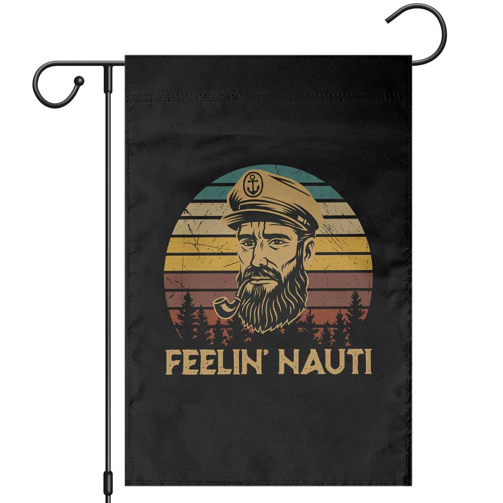 Funny Sailing Boating Garden Flag Feelin Nauti TS14 Black Print Your Wear