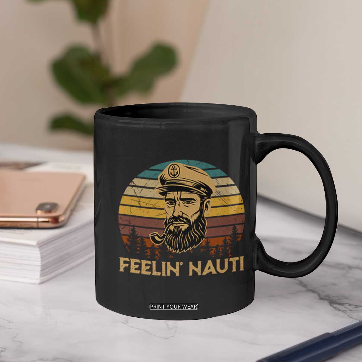 Funny Sailing Boating Coffee Mug Feelin Nauti TS14 Print Your Wear