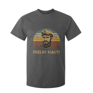 Funny Sailing Boating T Shirt For Kid Feelin Nauti TS14 Dark Heather Print Your Wear