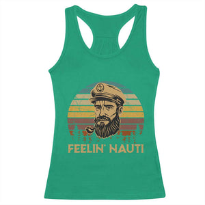Funny Sailing Boating Racerback Tank Top Feelin Nauti TS14 Irish Green Print Your Wear