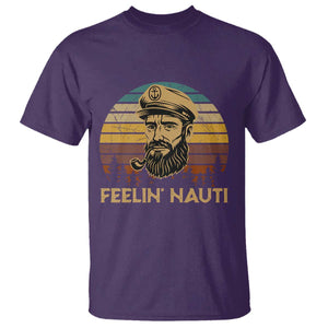 Funny Sailing Boating T Shirt Feelin Nauti TS14 Purple Print Your Wear