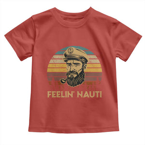 Funny Sailing Boating Toddler T Shirt Feelin Nauti TS14 Red Print Your Wear