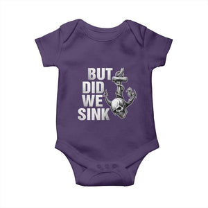 Funny Boating Baby Onesie But Did We Sink TS14 Purple Print Your Wear