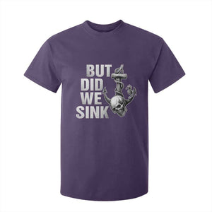 Funny Boating T Shirt For Kid But Did We Sink TS14 Purple Print Your Wear