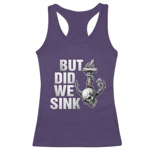 Funny Boating Racerback Tank Top But Did We Sink TS14 Purple Print Your Wear