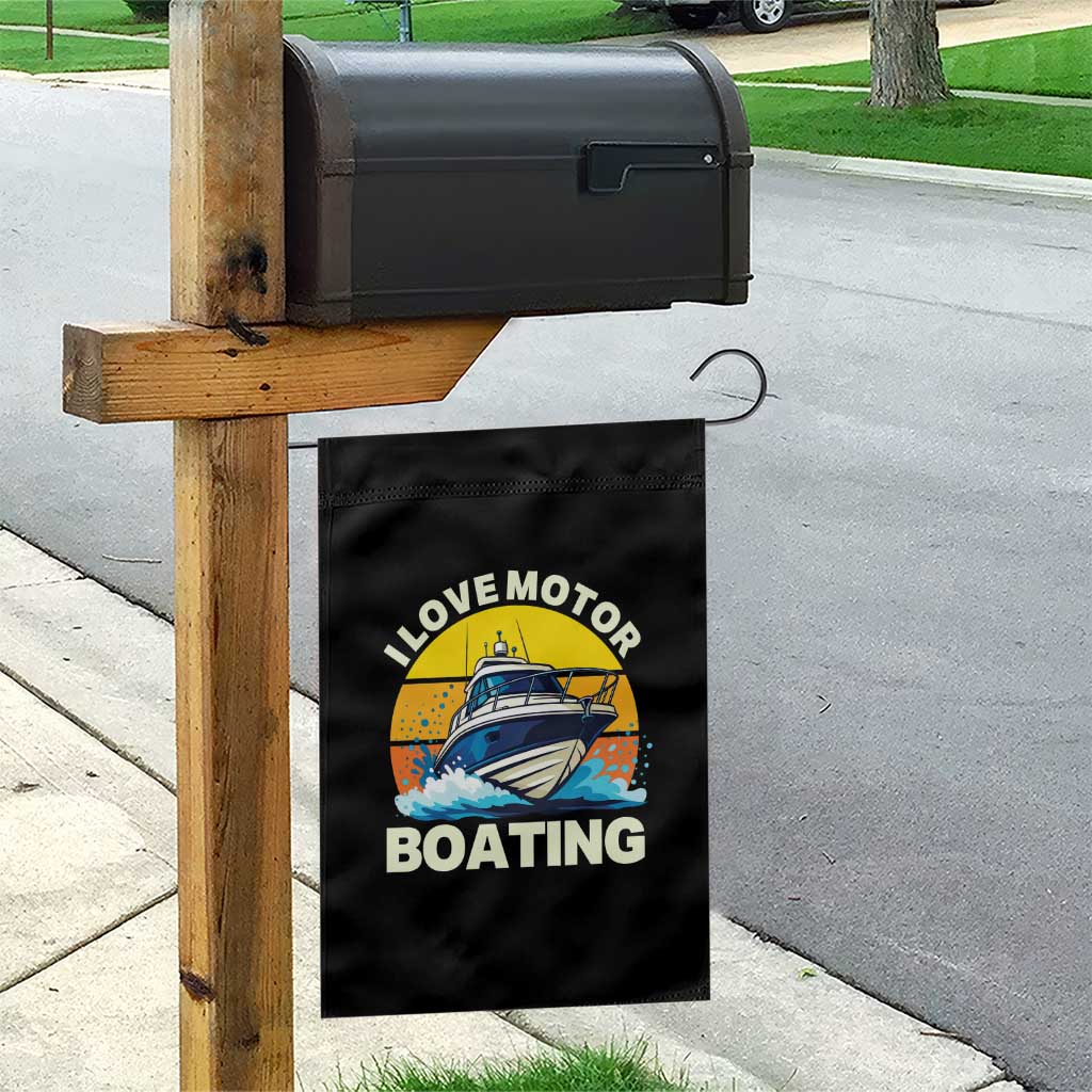 Funny Boater Garden Flag I Love Motorboating TS14 Print Your Wear