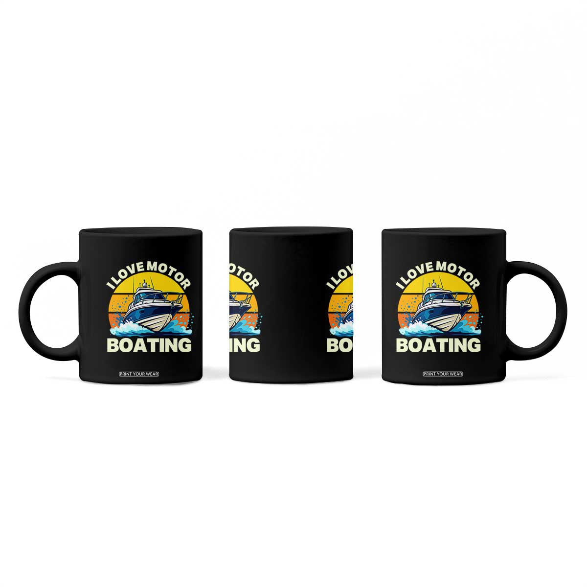 Funny Boater Coffee Mug I Love Motorboating TS14 Print Your Wear