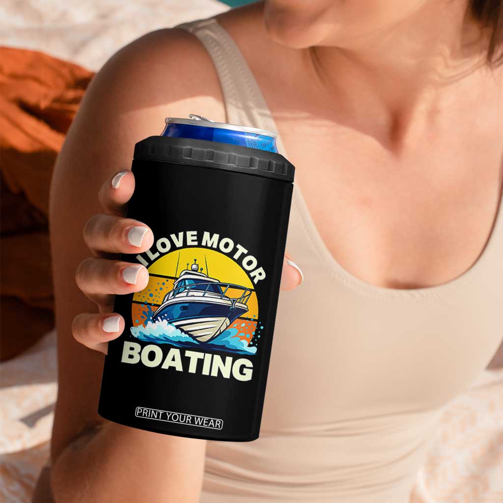 Funny Boater 4 in 1 Can Cooler Tumbler I Love Motorboating TS14 Print Your Wear