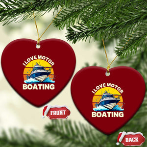 Funny Boater Ceramic Ornament I Love Motorboating TS14 Print Your Wear