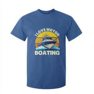 Funny Boater T Shirt For Kid I Love Motorboating TS14 Royal Blue Print Your Wear