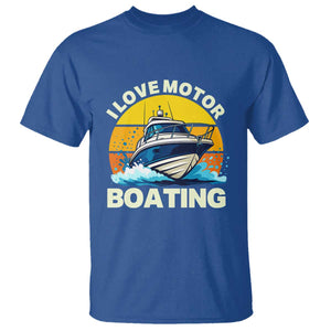 Funny Boater T Shirt I Love Motorboating TS14 Royal Blue Print Your Wear