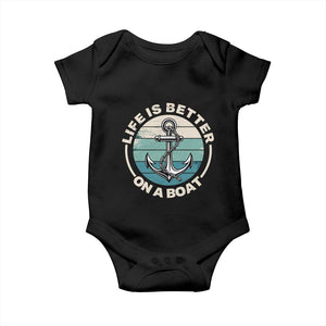 Funny Boating Baby Onesie Life Is Better On A Boat TS14 Black Print Your Wear
