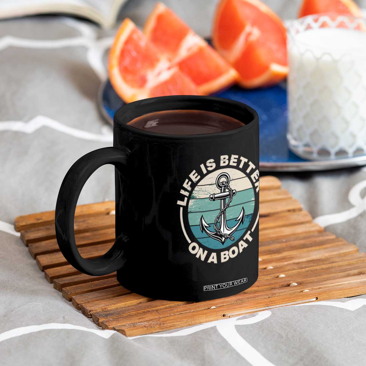 Funny Boating Coffee Mug Life Is Better On A Boat TS14 Print Your Wear
