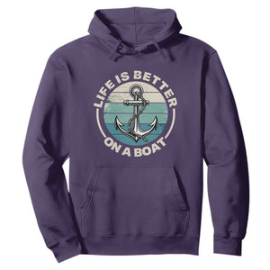 Funny Boating Hoodie Life Is Better On A Boat TS14 Purple Print Your Wear