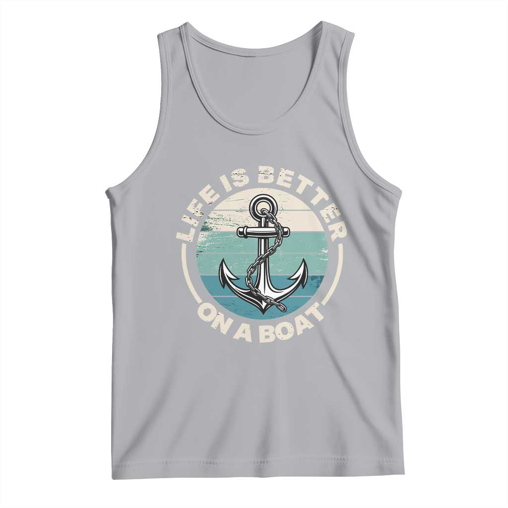Funny Boating Tank Top Life Is Better On A Boat TS14 Athletic Heather Print Your Wear