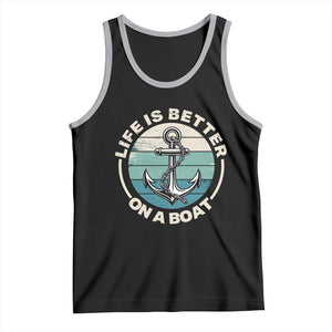 Funny Boating Tank Top Life Is Better On A Boat TS14 Black Athletic Heather Print Your Wear