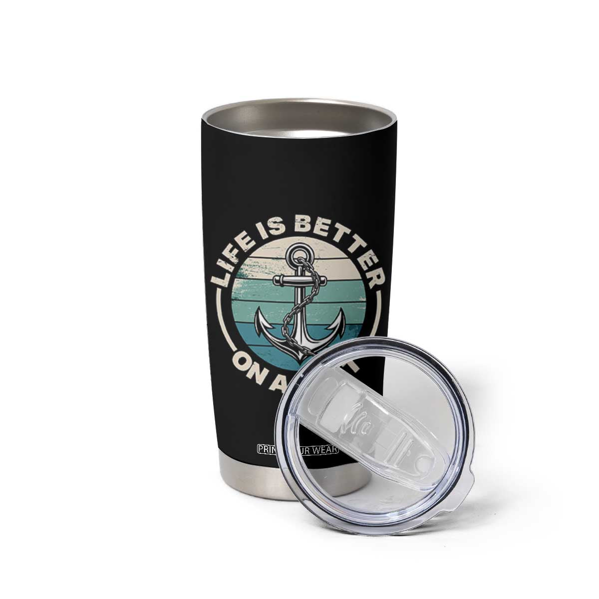 Funny Boating Tumbler Cup Life Is Better On A Boat TS14 Print Your Wear