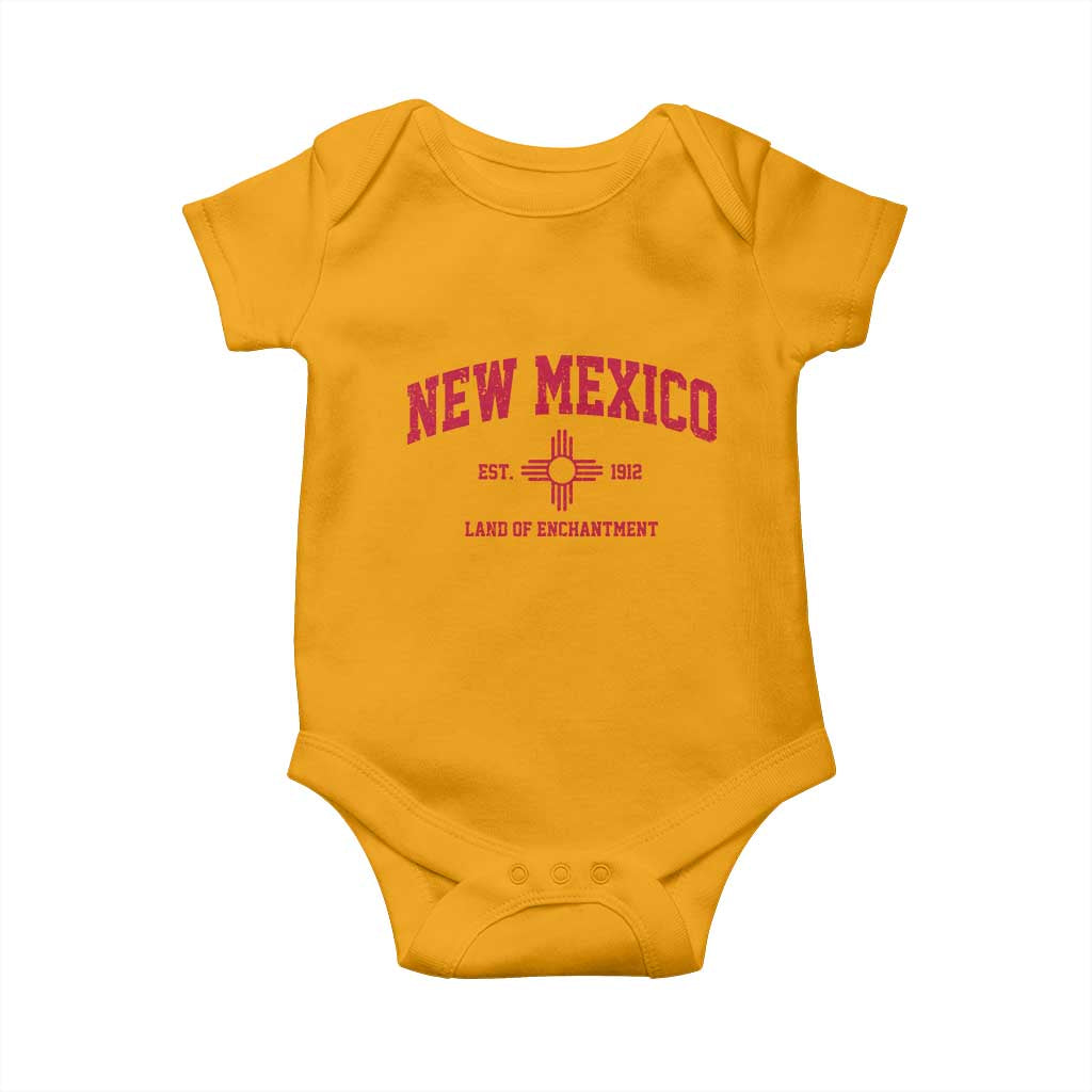 Vintage New Mexico Flag Zia Sun Souvenir Baby Onesie TS14 Gold Print Your Wear