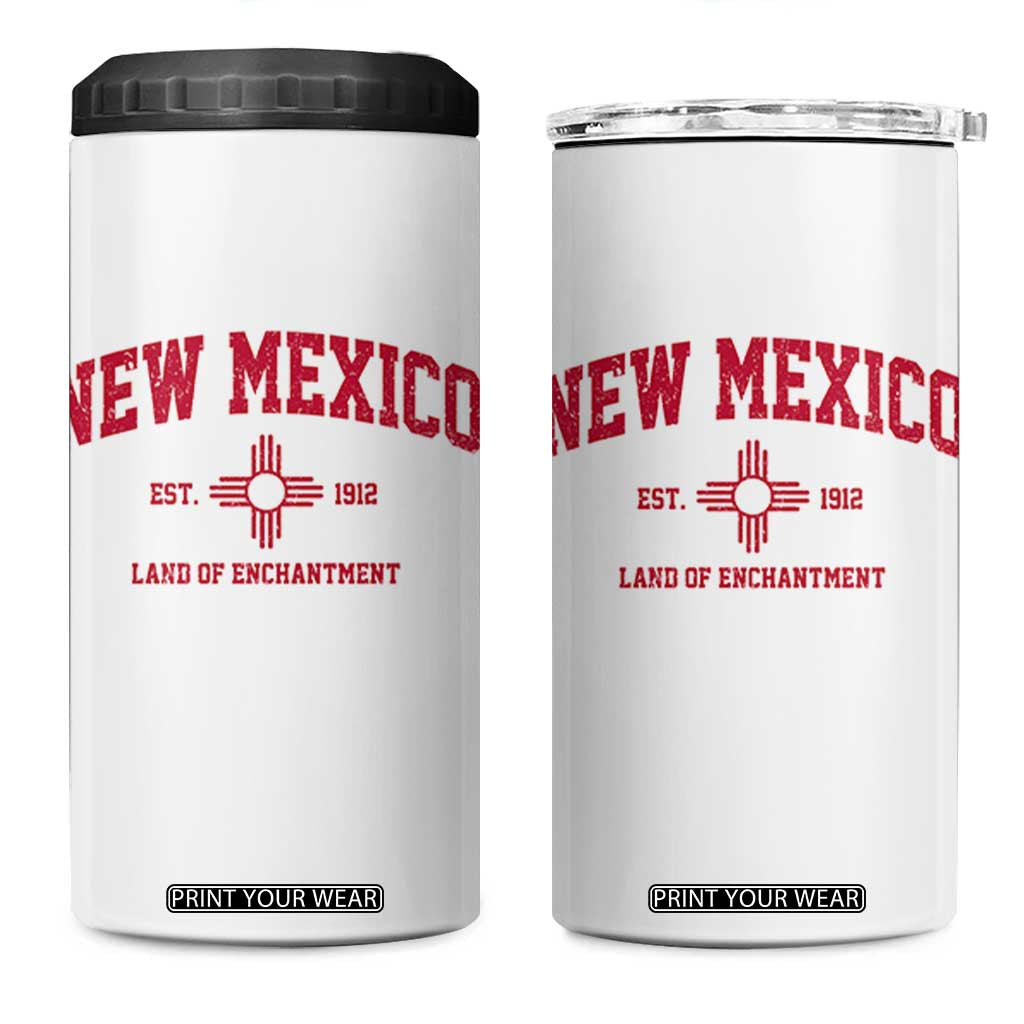 Vintage New Mexico Flag Zia Sun Souvenir 4 in 1 Can Cooler Tumbler TS14 One Size: 16 oz White Print Your Wear