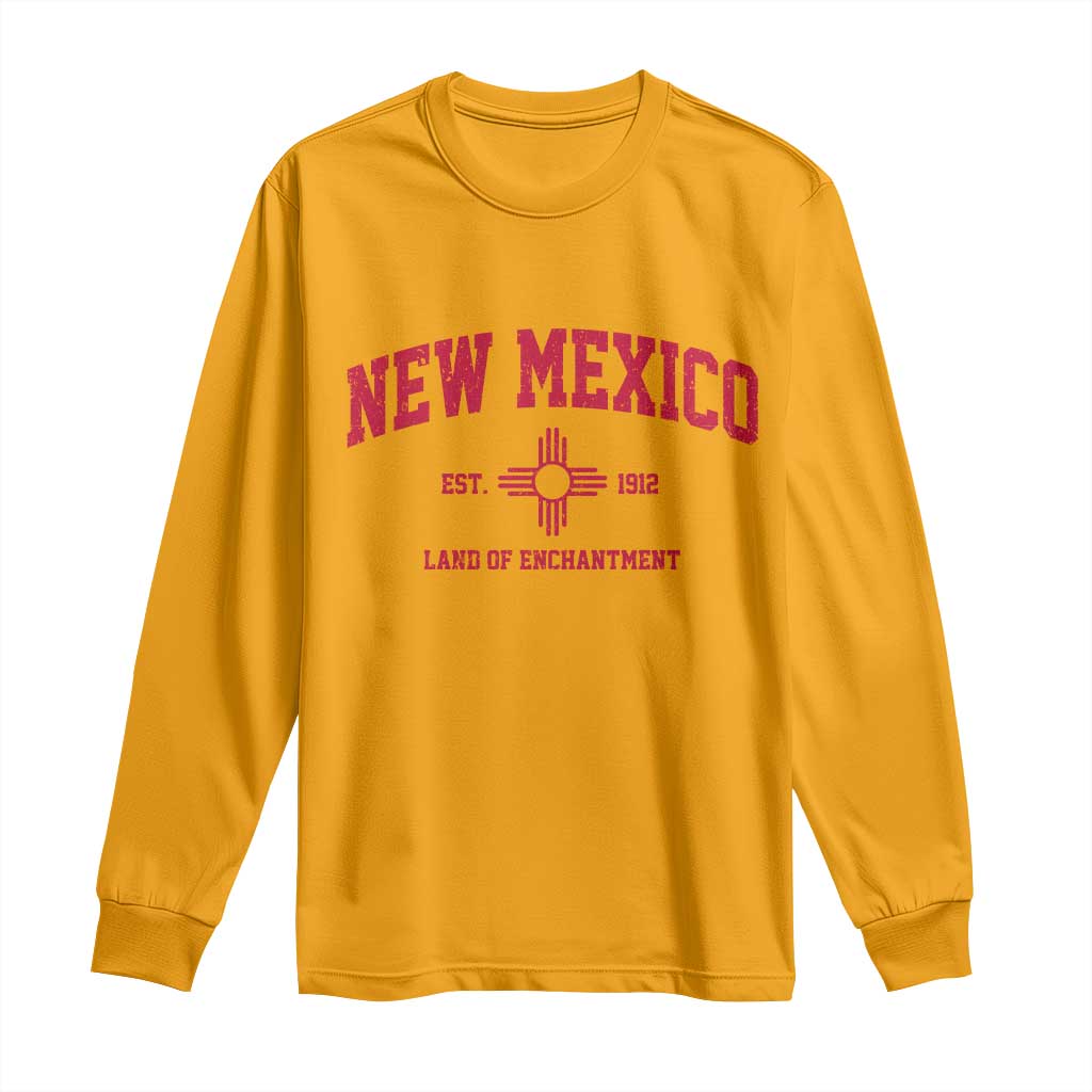 Vintage New Mexico Flag Zia Sun Souvenir Long Sleeve Shirt TS14 Gold Print Your Wear