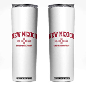 Vintage New Mexico Flag Zia Sun Souvenir Skinny Tumbler TS14 White Print Your Wear