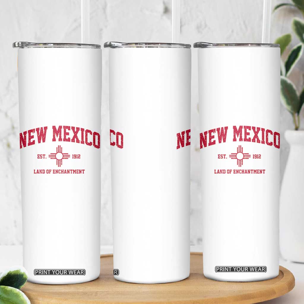 Vintage New Mexico Flag Zia Sun Souvenir Skinny Tumbler TS14 Print Your Wear