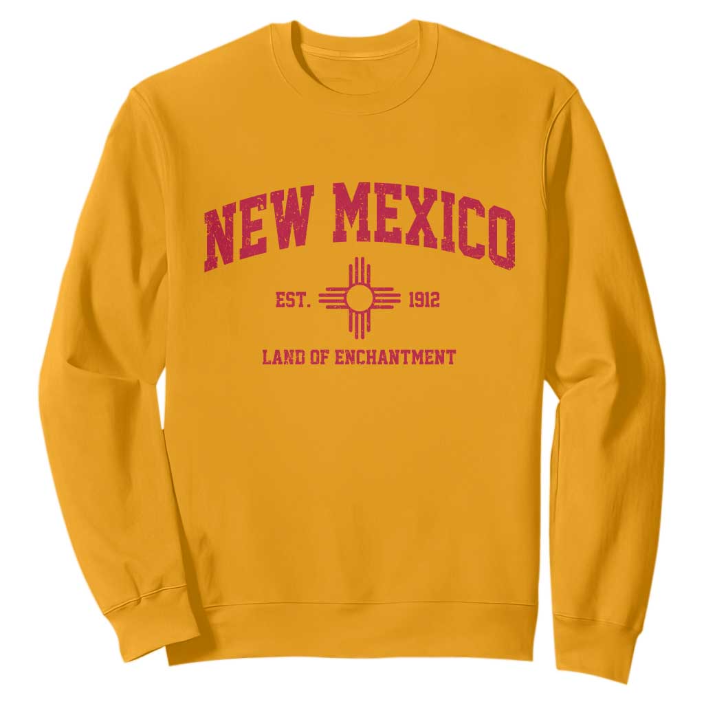 Vintage New Mexico Flag Zia Sun Souvenir Sweatshirt TS14 Gold Print Your Wear