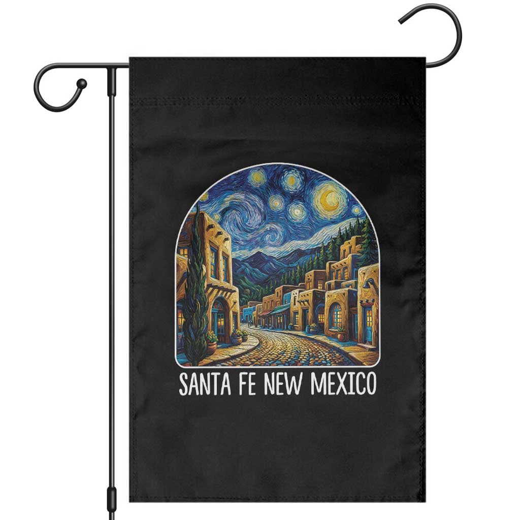 Santa Fe New Mexico Starry Night Style Garden Flag TS14 Black Print Your Wear
