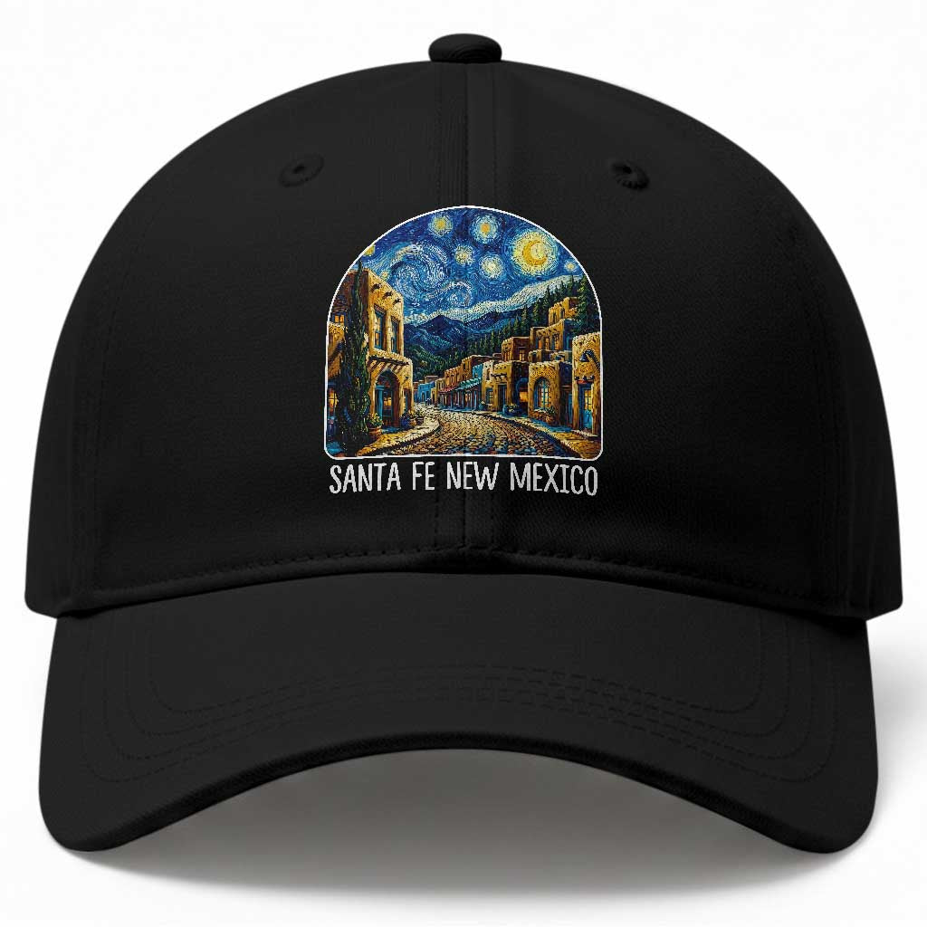 Santa Fe New Mexico Starry Night Style Baseball Cap TS14 Print Your Wear