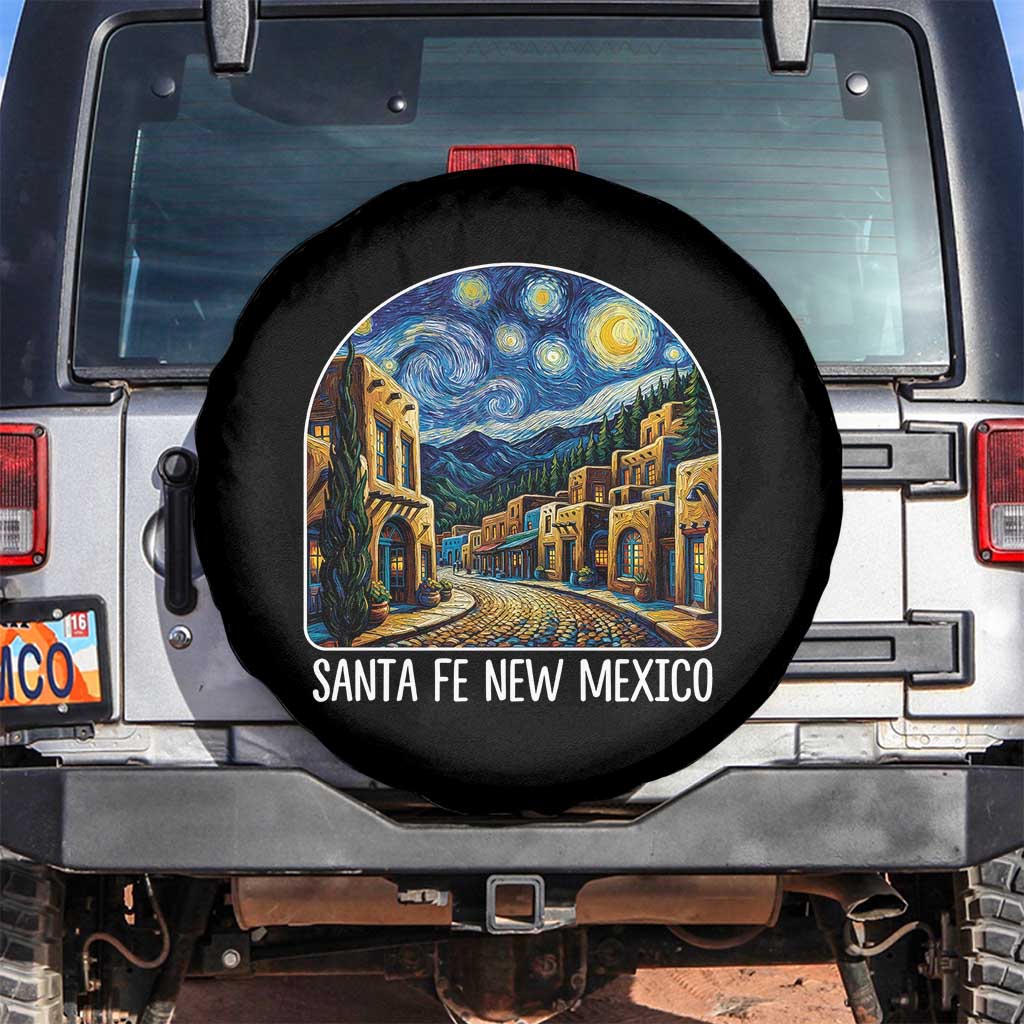 Santa Fe New Mexico Starry Night Style Spare Tire Cover TS14 No hole Black Print Your Wear