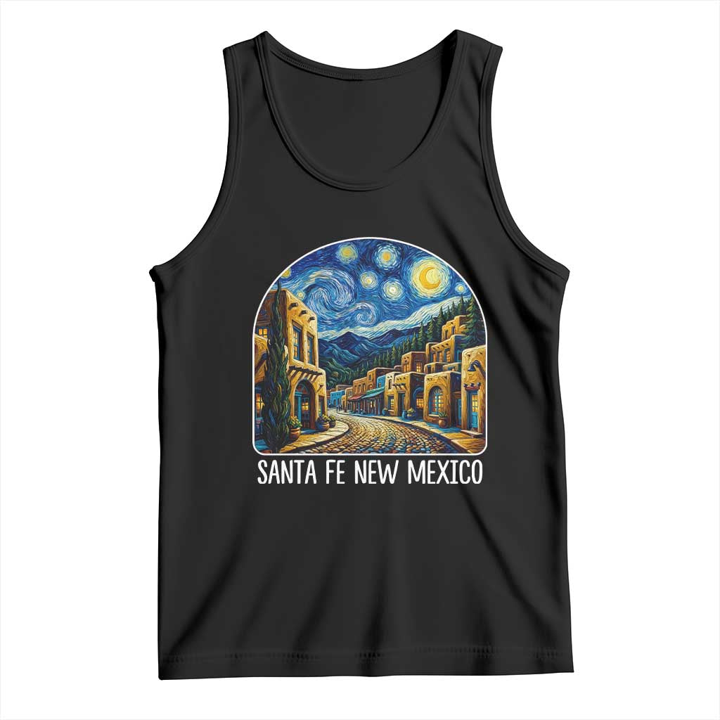 Santa Fe New Mexico Starry Night Style Tank Top TS14 Black Print Your Wear