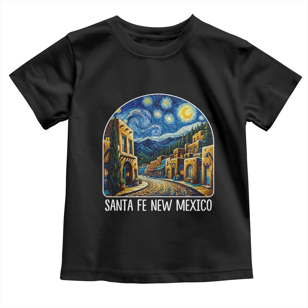 Santa Fe New Mexico Starry Night Style Toddler T Shirt TS14 Black Print Your Wear