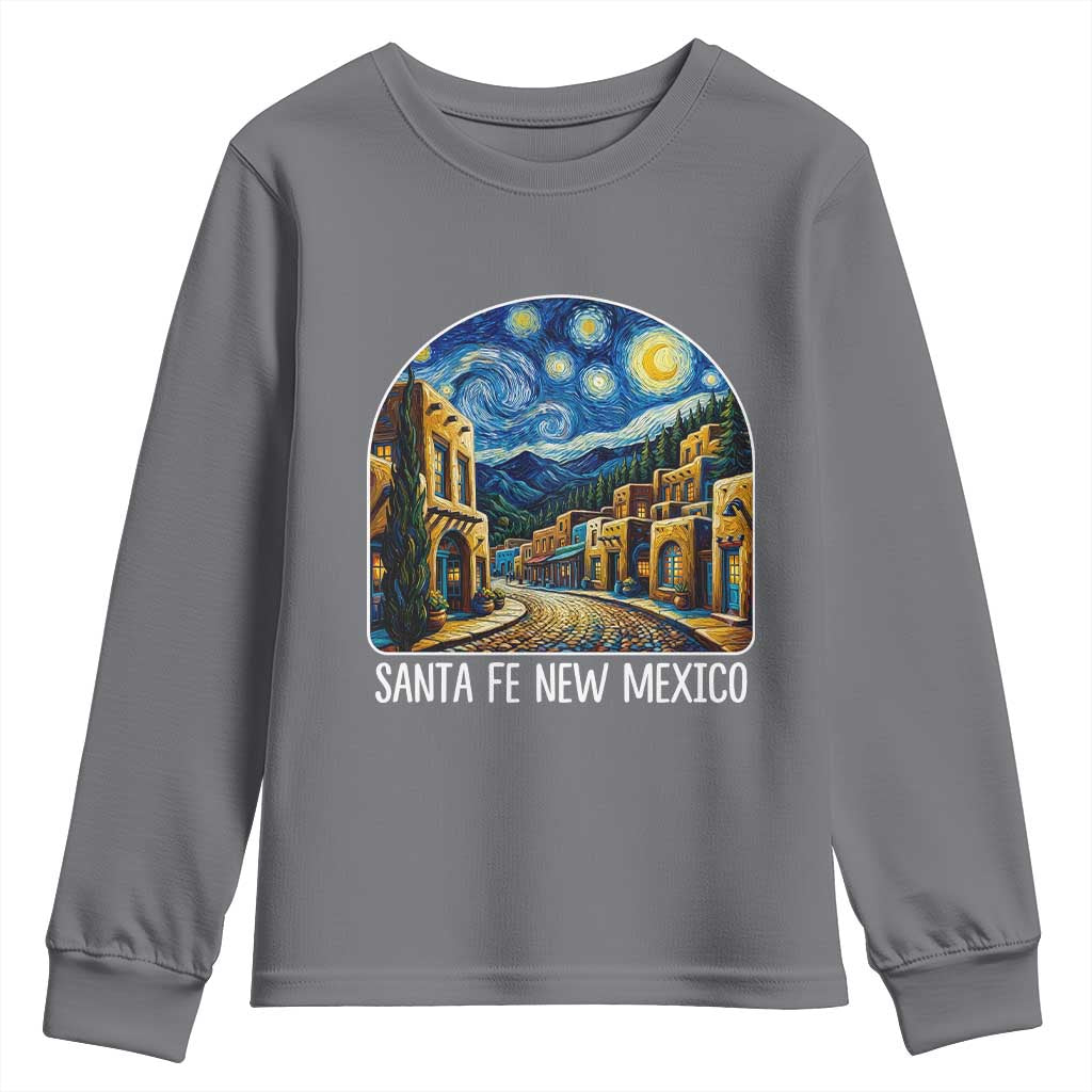Santa Fe New Mexico Starry Night Style Youth Sweatshirt TS14 Charcoal Print Your Wear