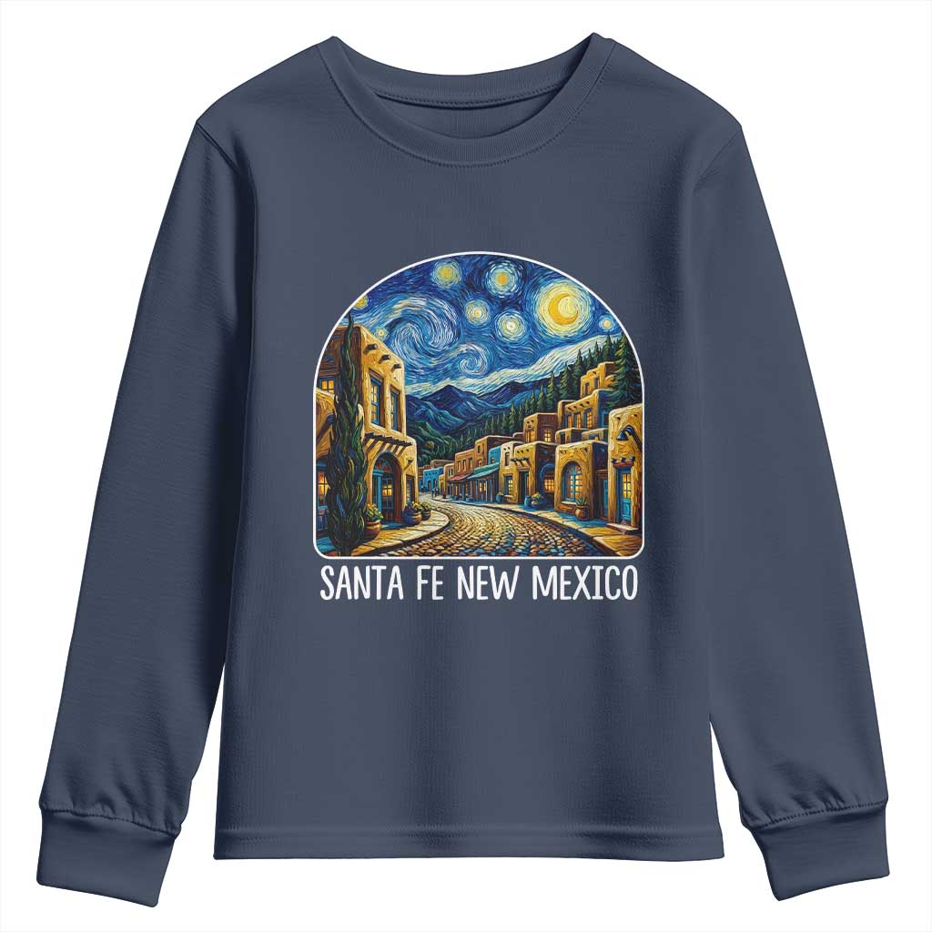 Santa Fe New Mexico Starry Night Style Youth Sweatshirt TS14 Navy Print Your Wear