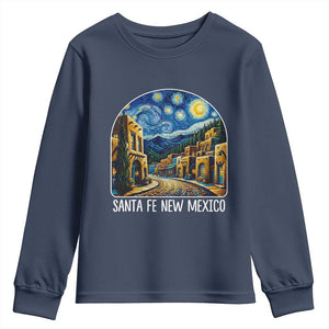 Santa Fe New Mexico Starry Night Style Youth Sweatshirt TS14 Navy Print Your Wear