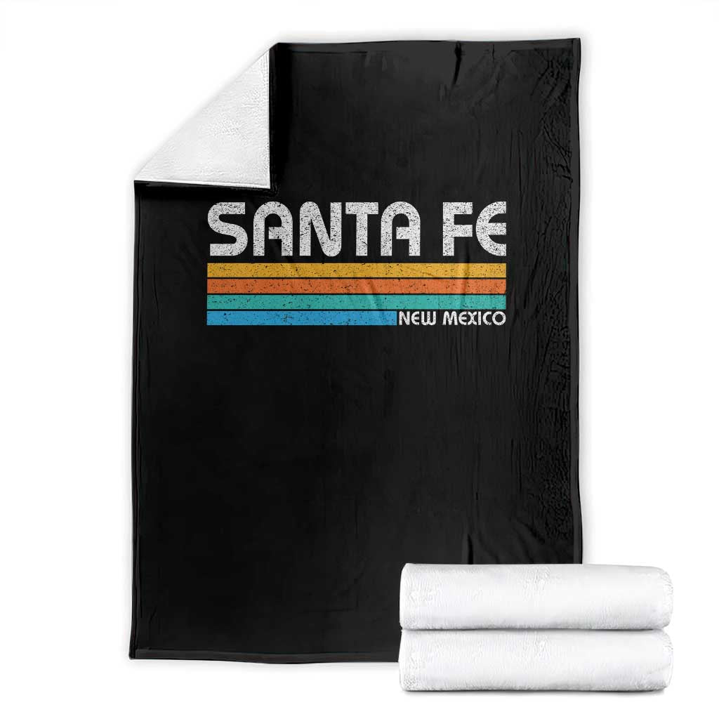 Retro Santa Fe New Mexico Distressed Souvenir Throw Blanket TS14 Black Print Your Wear