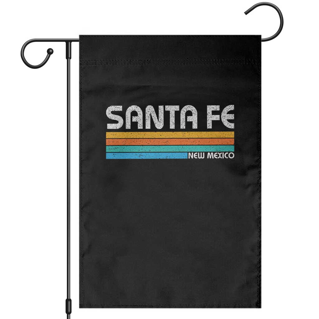 Retro Santa Fe New Mexico Distressed Souvenir Garden Flag TS14 Black Print Your Wear