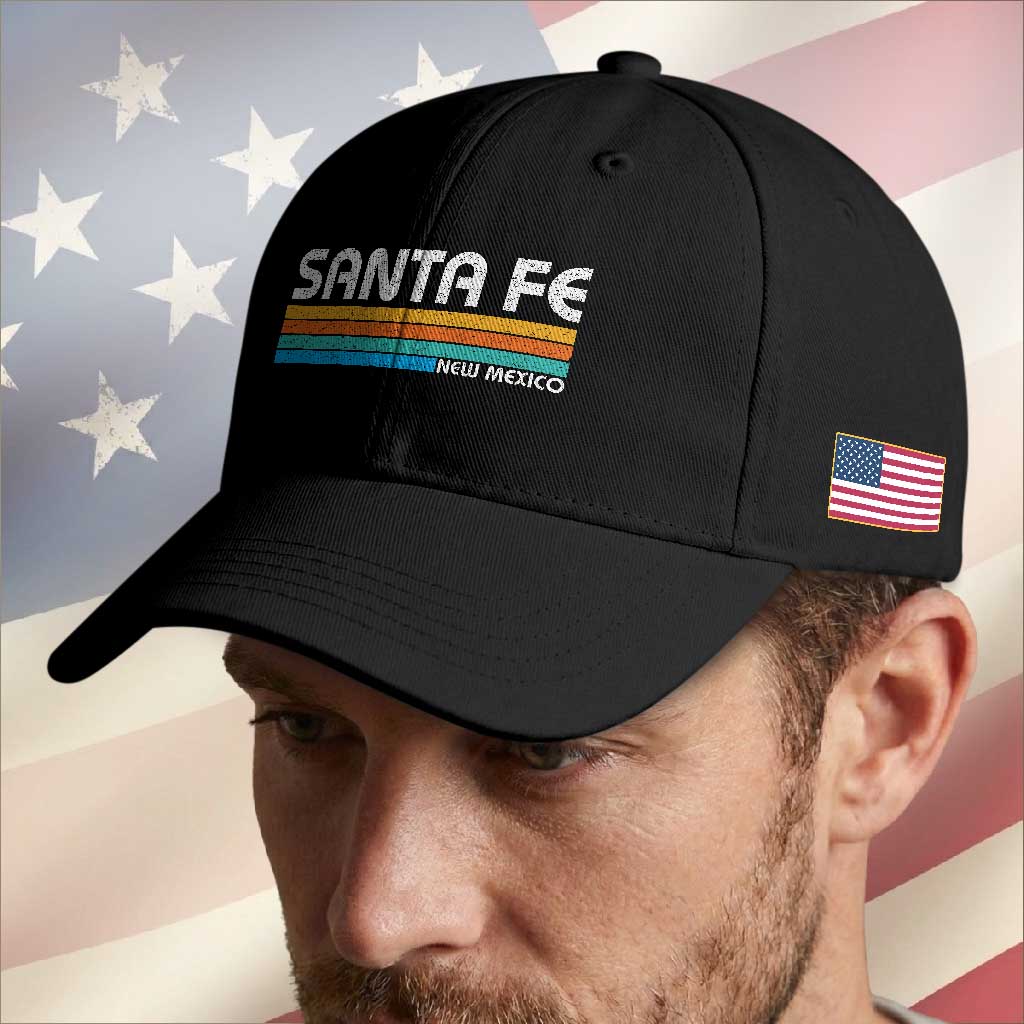 Retro Santa Fe New Mexico Distressed Souvenir Baseball Cap