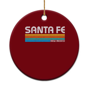Retro Santa Fe New Mexico Distressed Souvenir Ceramic Ornament