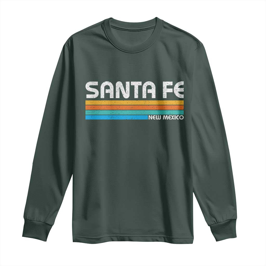 Retro Santa Fe New Mexico Distressed Souvenir Long Sleeve Shirt