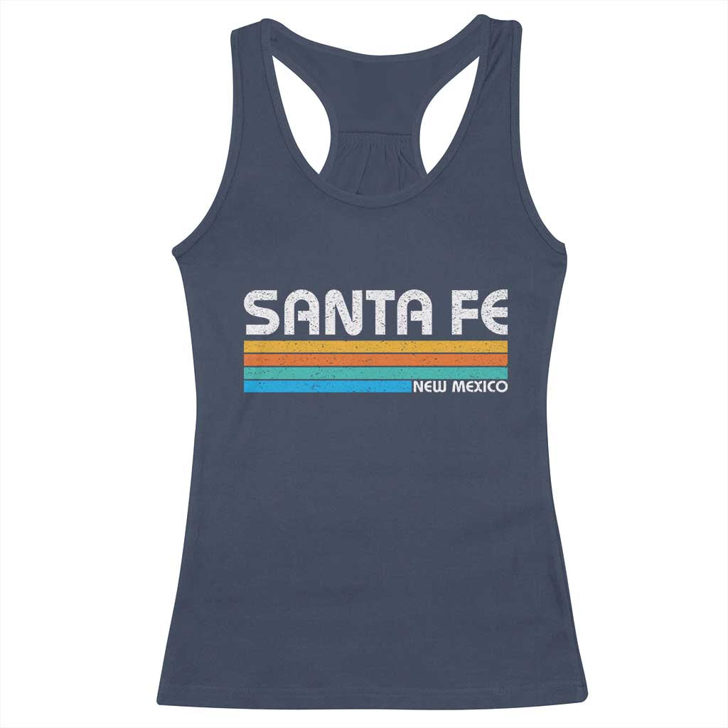 Retro Santa Fe New Mexico Distressed Souvenir Racerback Tank Top