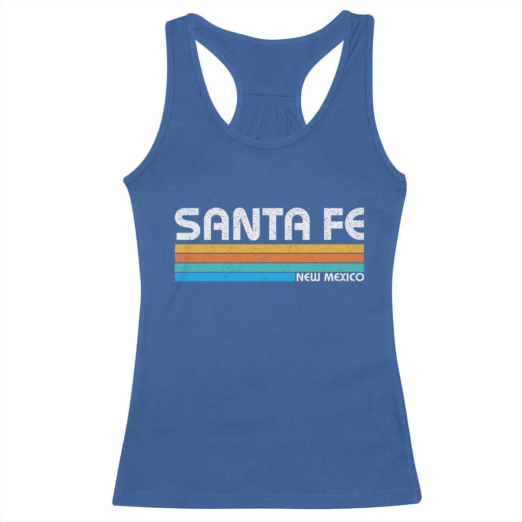 Retro Santa Fe New Mexico Distressed Souvenir Racerback Tank Top