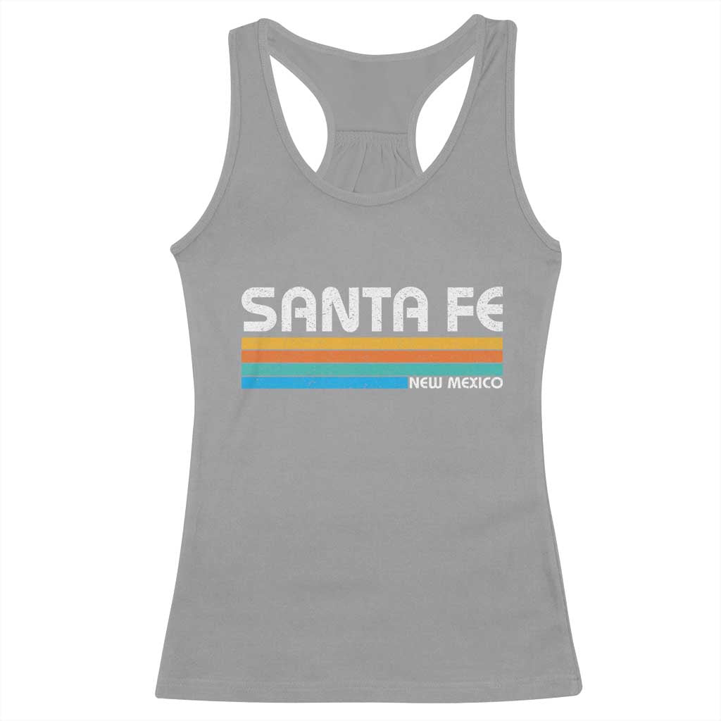 Retro Santa Fe New Mexico Distressed Souvenir Racerback Tank Top