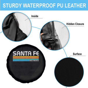 Retro Santa Fe New Mexico Distressed Souvenir Spare Tire Cover