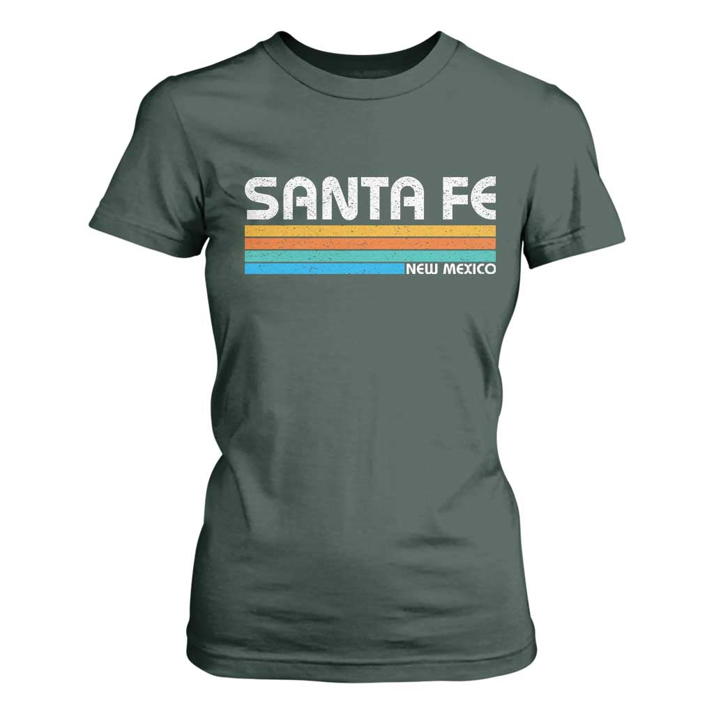 Retro Santa Fe New Mexico Distressed Souvenir T Shirt For Women