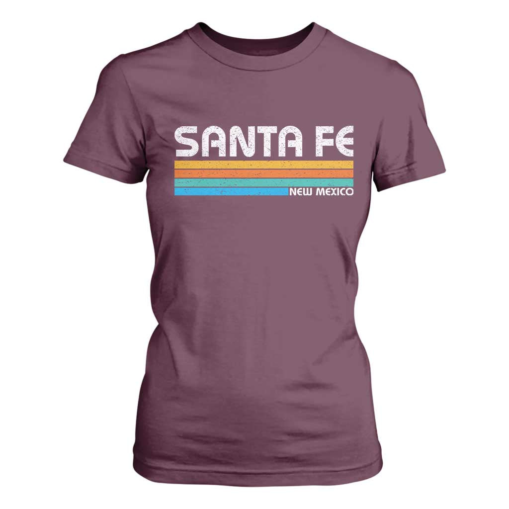 Retro Santa Fe New Mexico Distressed Souvenir T Shirt For Women